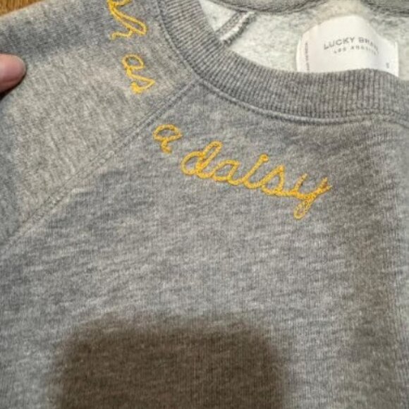 Lucky Brand Women's Long Sleeve Crew Neck Daisy Fresh Sweatshirt - Picture 4 of 14